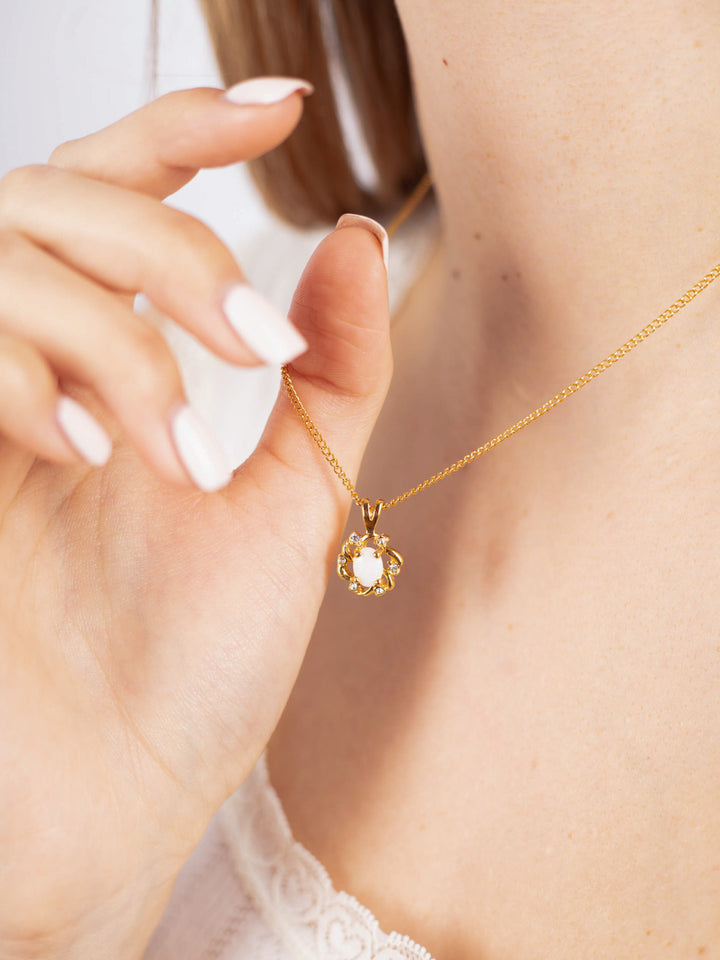 Vintage 90. gadu opāla un Austrijas kristāla kaklarota