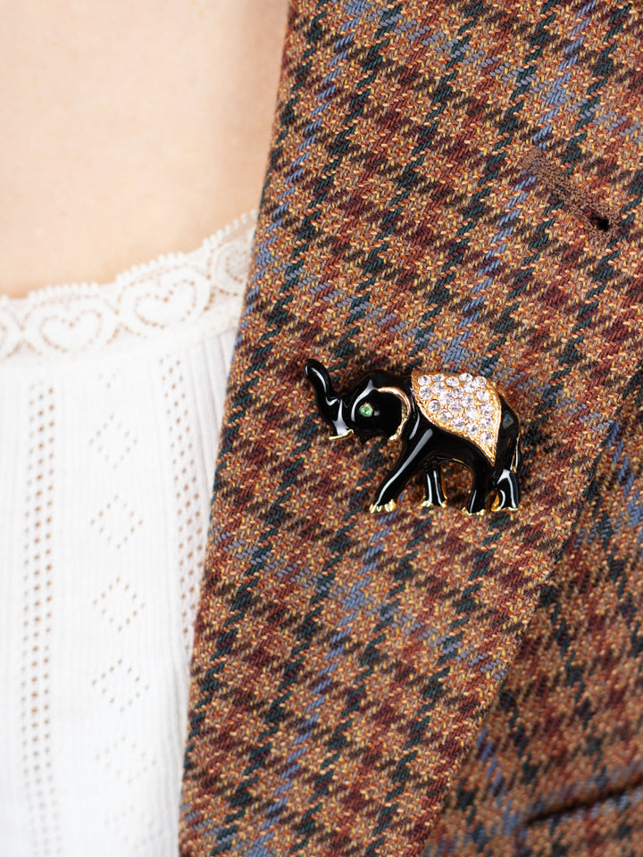 Vintage 90. gadu emaljas ziloņa piespraude