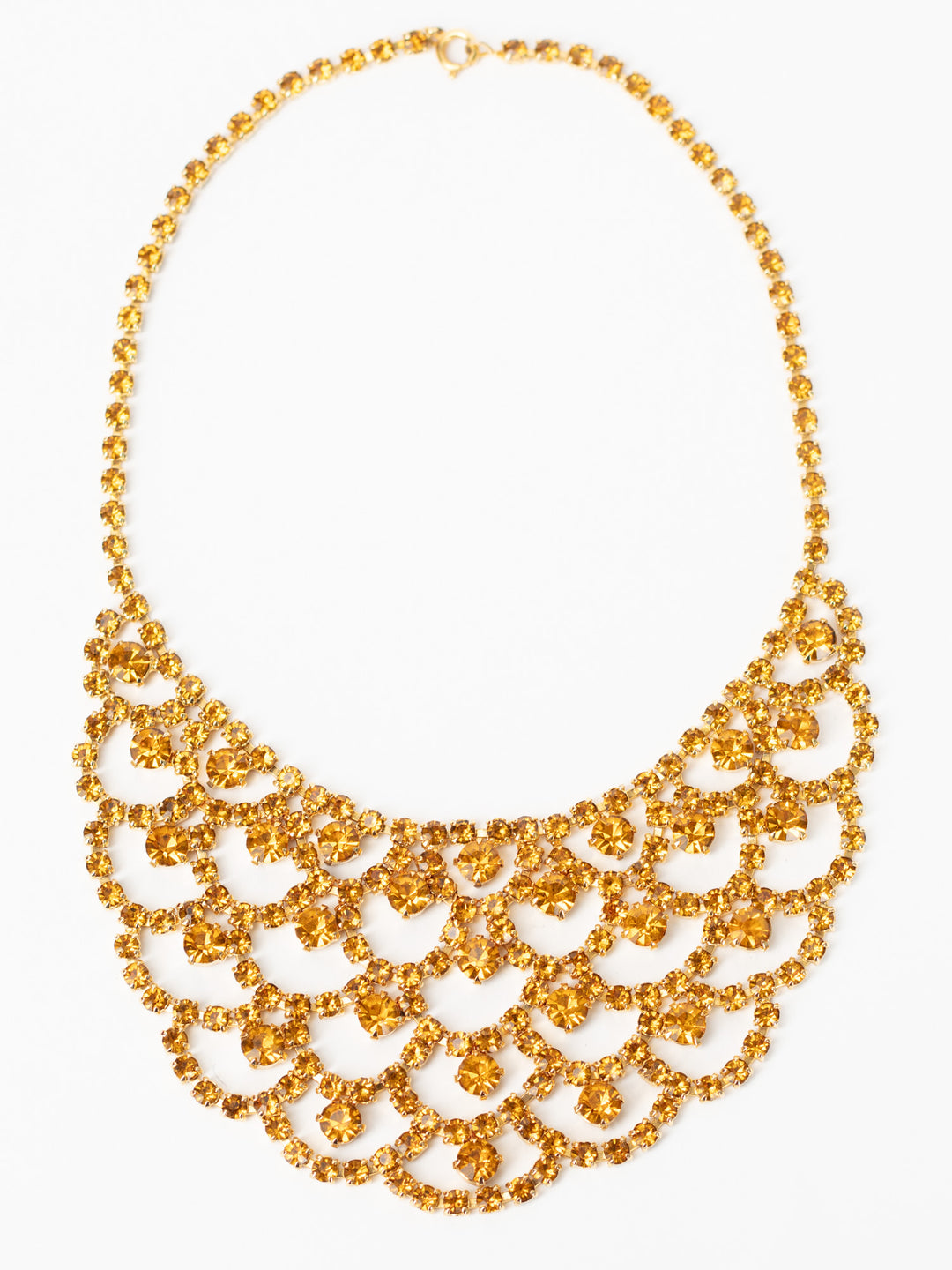 Vintage 70. gadu mākslīgo kristālu kaklarota