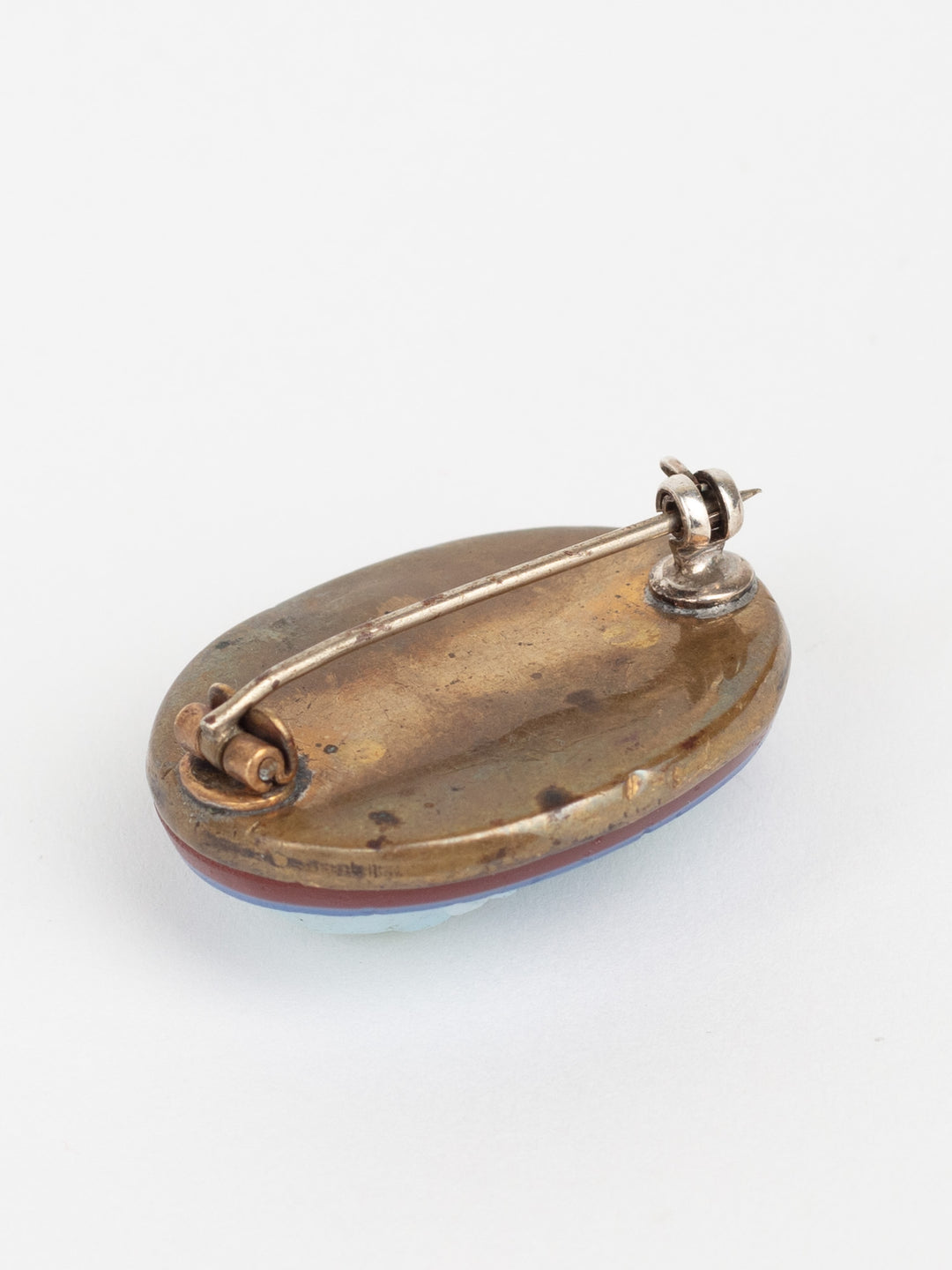 Antique Victorian piespraude ar zilu siluetu