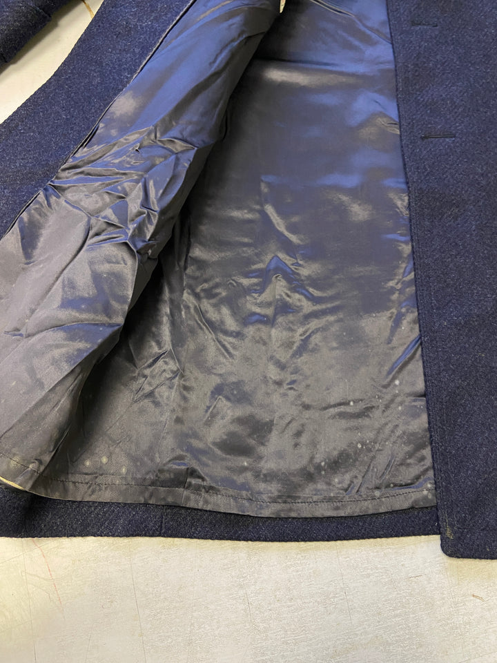 Vintage 70's Men Wool Coat in BlueZ1616
