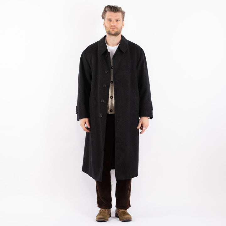 Vintage 70's Men Wool Blend Coat in GrayZ1602