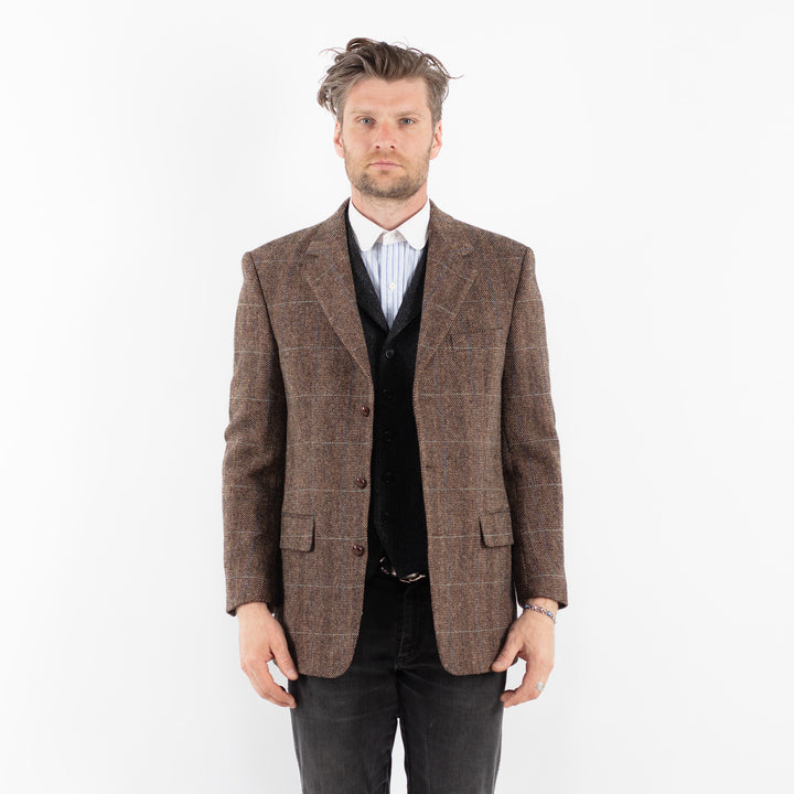 Vintage 00's Men Harris Tweed Jacket in BrownZ1715