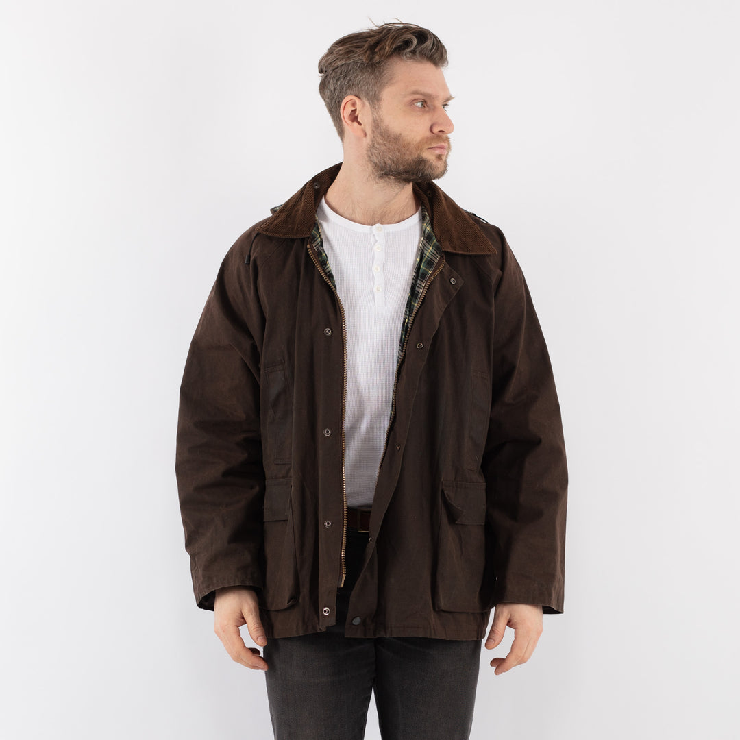 Vintage 90's Men Waxed Canvas in BrownZ883
