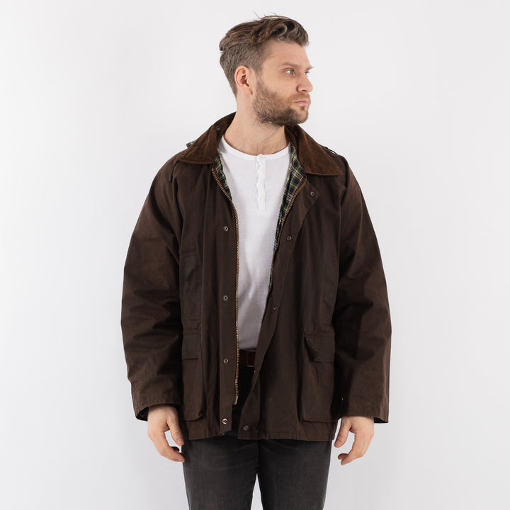Vintage 90's Men Waxed Canvas in BrownZ883