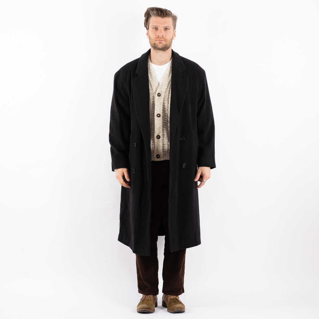 Vintage 90's Men Wool Blend Coat in GrayZ1604
