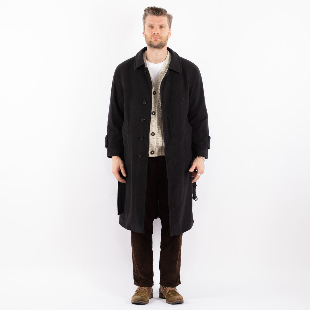 Vintage 70's Men Wool Blend Coat in GrayZ1605