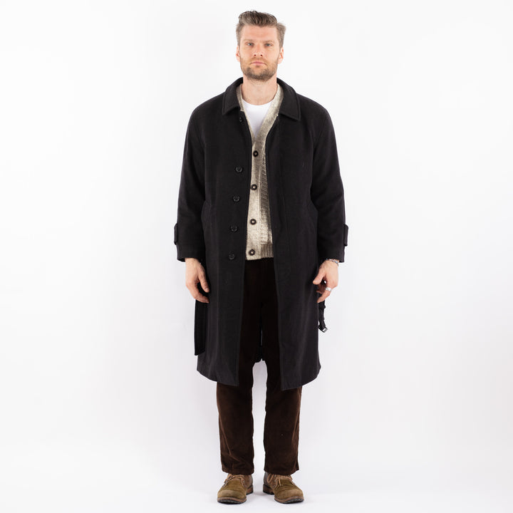 Vintage 70's Men Wool Blend Coat in GrayZ1605