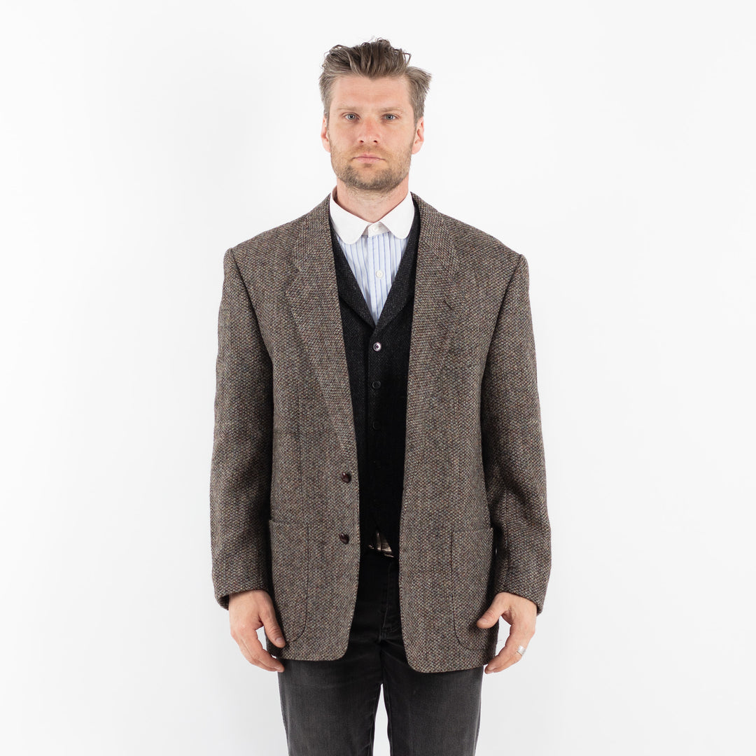 Vintage 90's Men Harris Tweed Jacket in BeigeZ1718