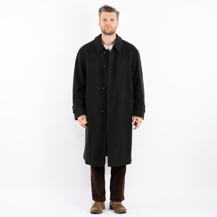 Vintage 90's Men Wool Coat in GreenZ1589