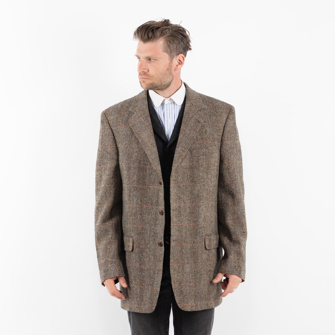 Vintage 00's Men Harris Tweed Jacket in BeigeZ1719