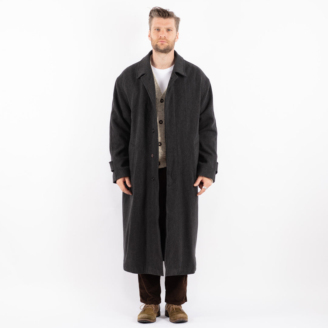 Vintage 90's Men Wool Blend Coat in GrayZ1590