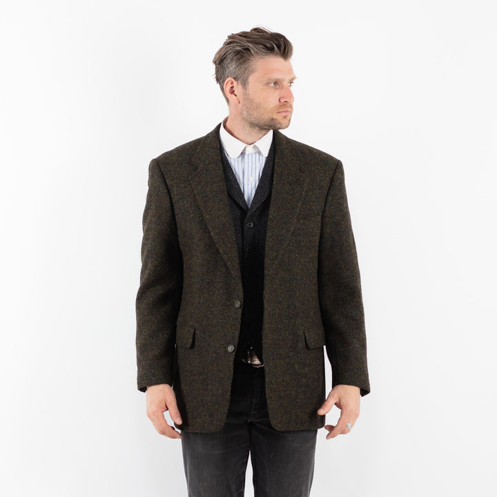 Vintage 90's Men Harris Tweed Jacket in GreenZ1720