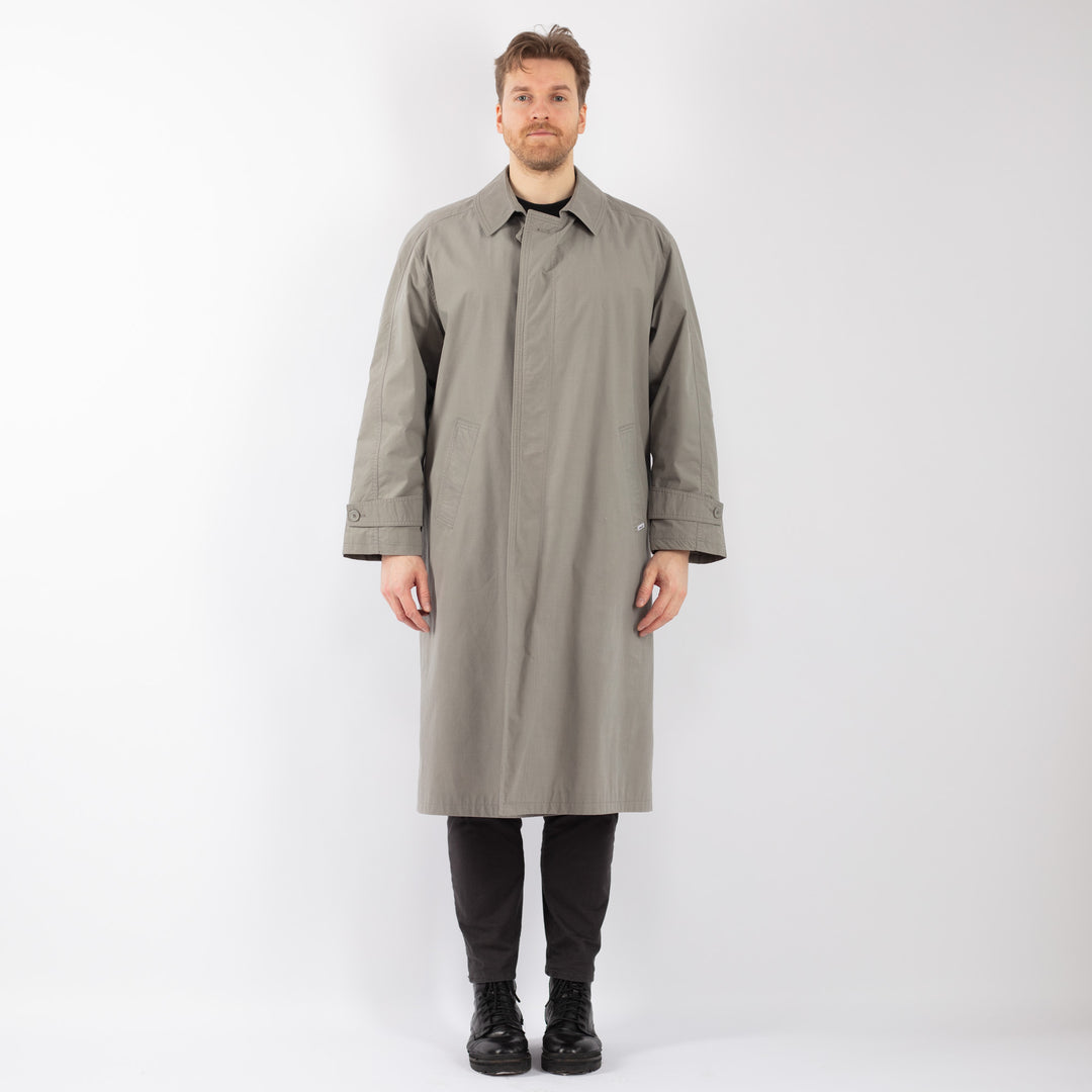 Vintage 80's Men Mac Coat in GrayZ1246