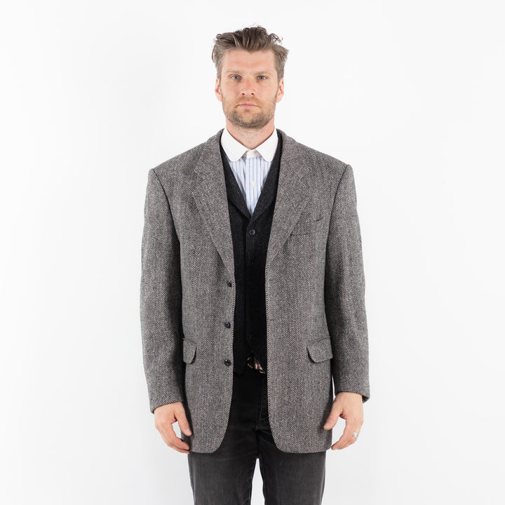 Vintage 90's Men Harris Tweed Jacket in GrayZ1721