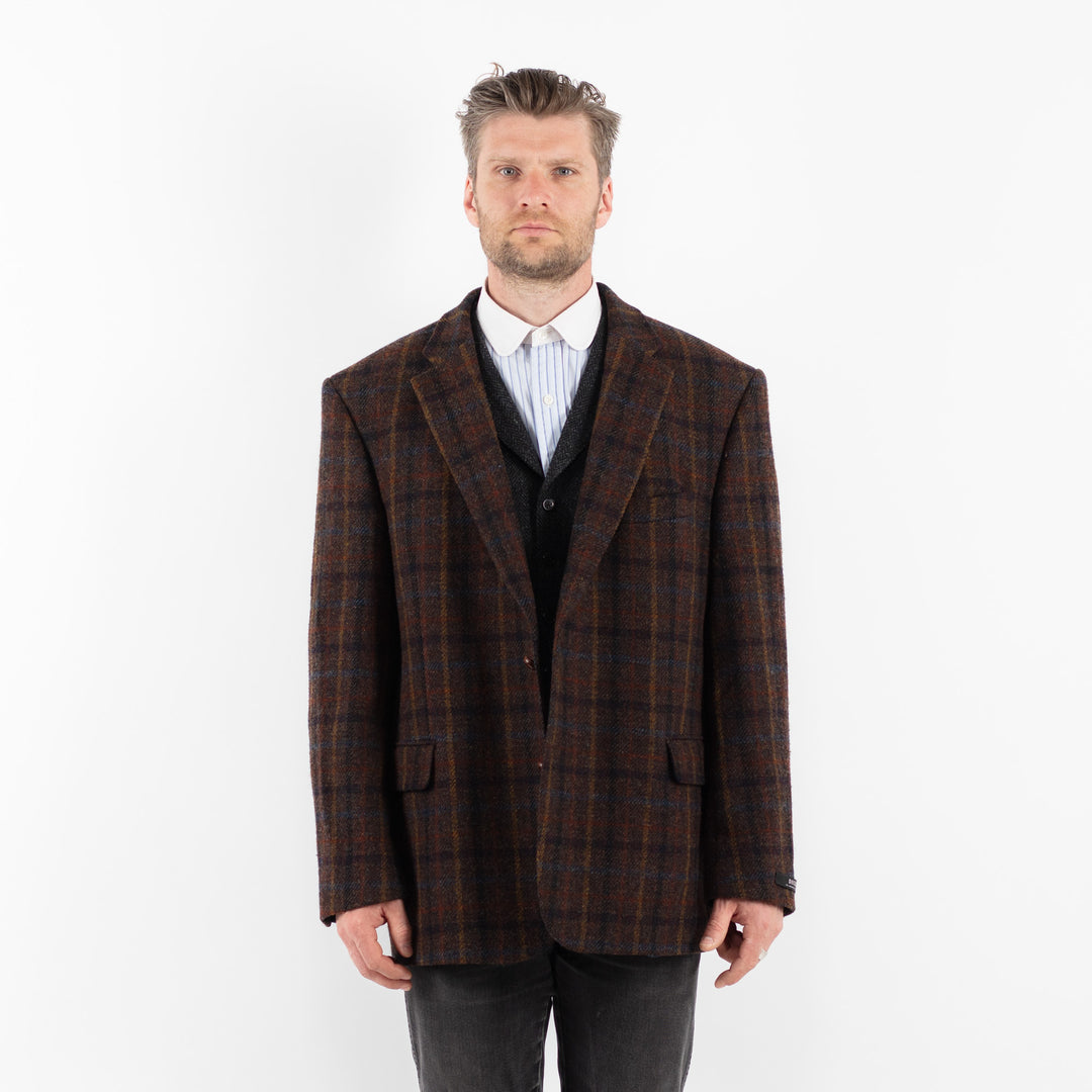 Vintage 00's Men Harris Tweed Jacket in BrownZ1723