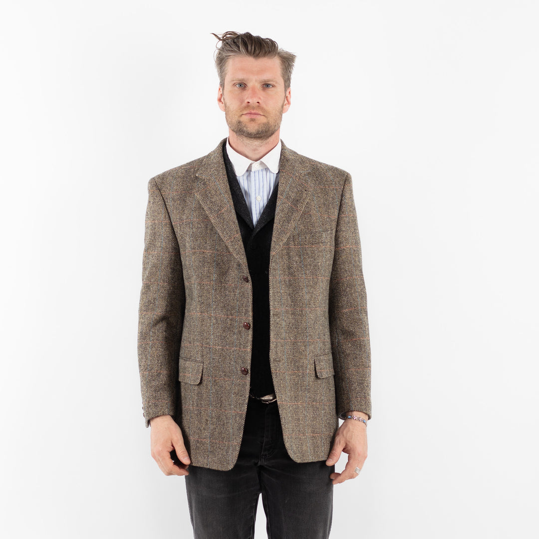 Vintage 00's Men Harris Tweed Jacket in BeigeZ1725