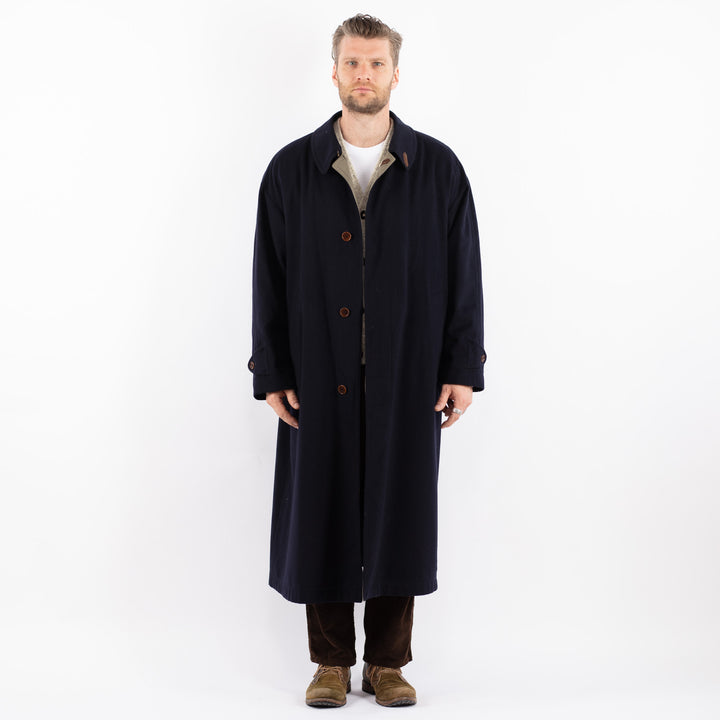 Vintage 90's Men Wool Blend Coat in BlueZ1614