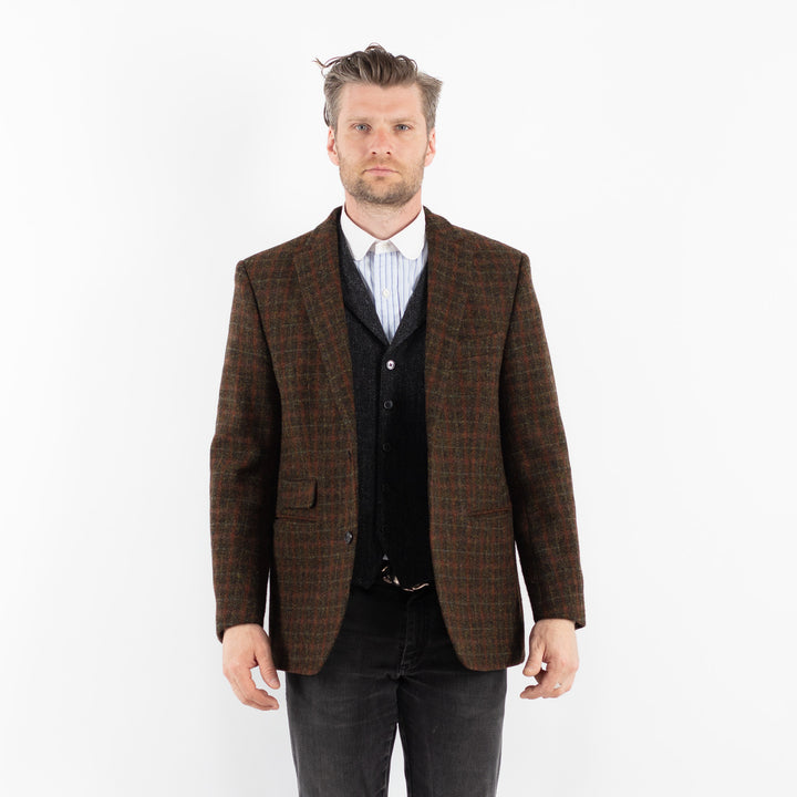 Vintage 00's Men Harris Tweed Jacket in BrownZ1729