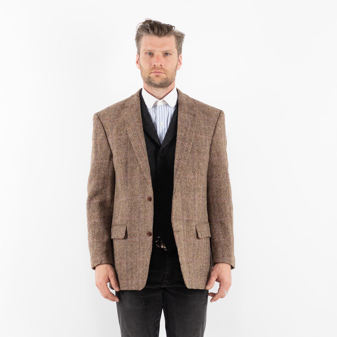 Vintage 00's Men Harris Tweed Jacket in BeigeZ1732