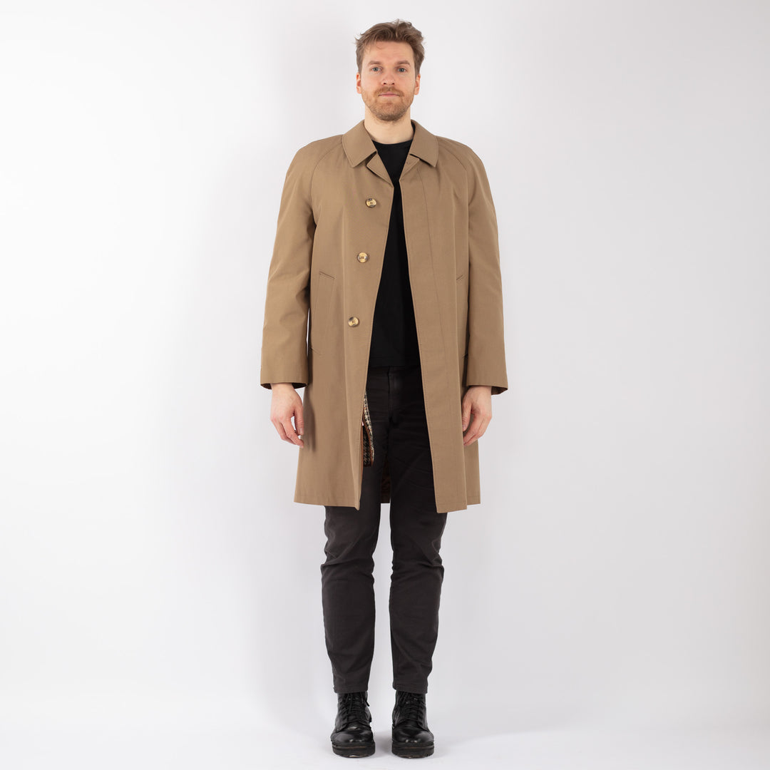 Vintage 70's Men Mac Coat in BeigeZ1256