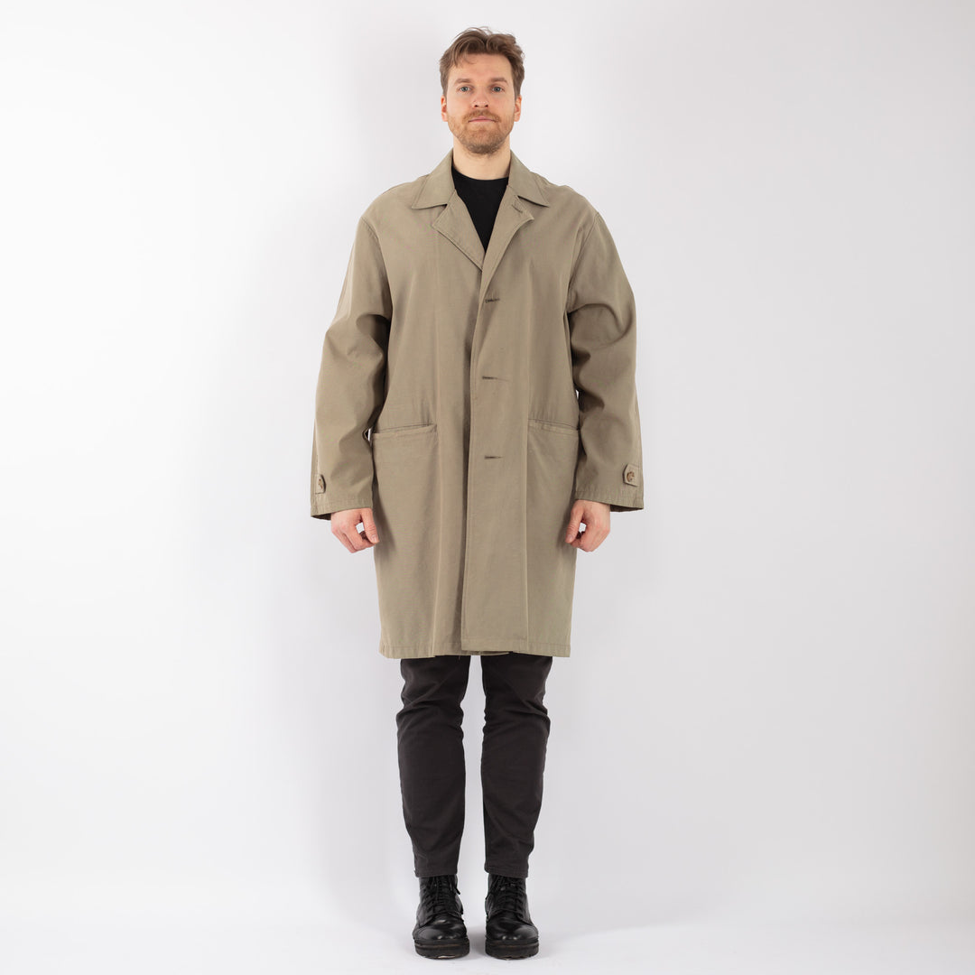 Vintage 90's Men Mac Coat in BeigeZ1258