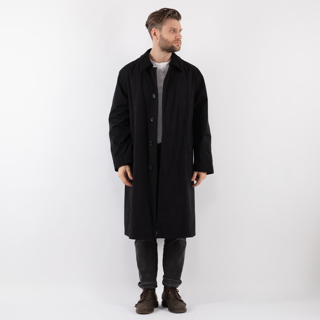 Vintage 90's Men Mac Coat in BlackZ938