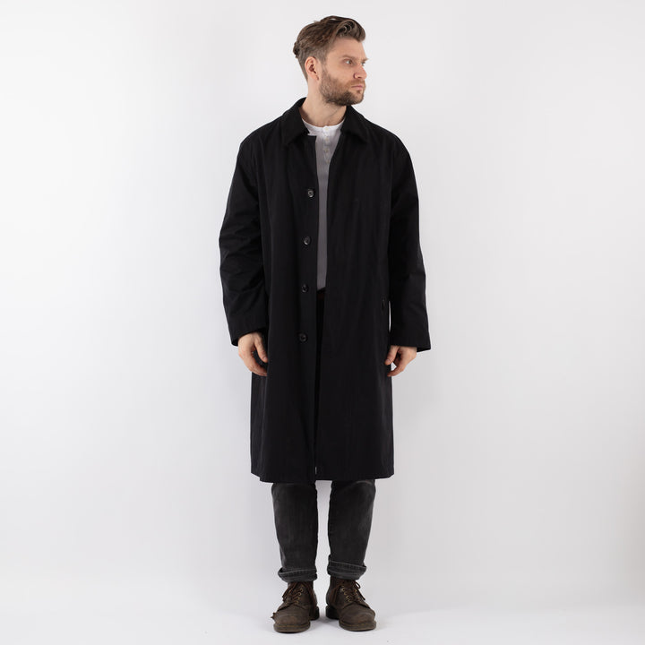 Vintage 90's Men Mac Coat in BlackZ938