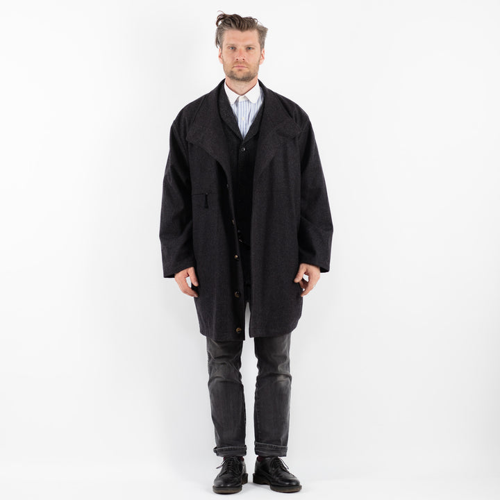 Vintage 90's Men Wool Coat in GrayZ1738