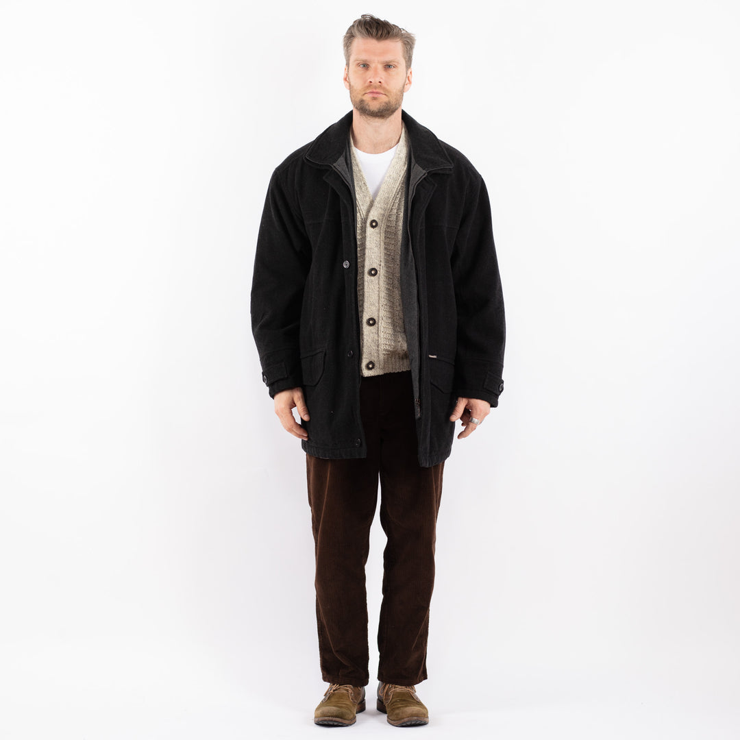 Vintage 90's Men Wool Blend Coat in GrayZ1628