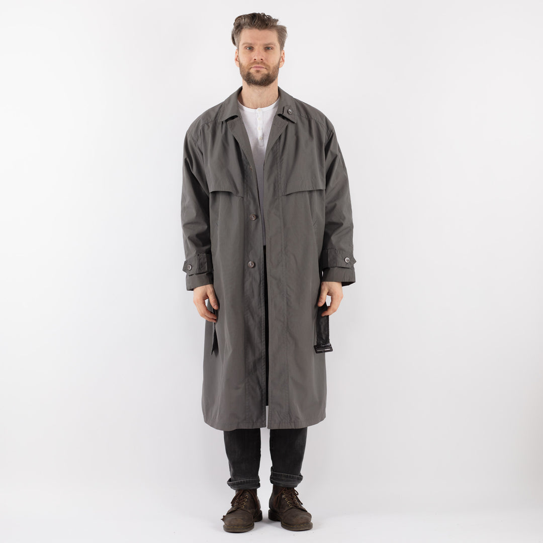 Vintage 70's Men Trench Coat in GrayZ942