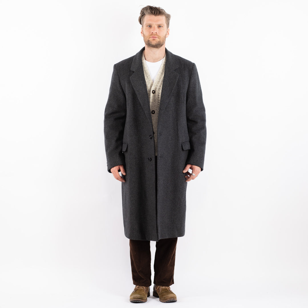 Vintage 70's Men Wool Coat in GrayZ1631