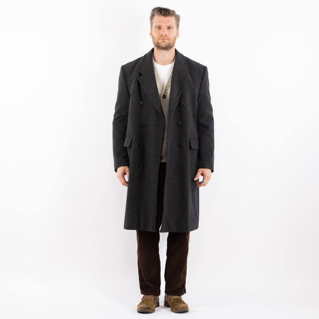 Vintage 90's Men Wool Blend Coat in GrayZ1632