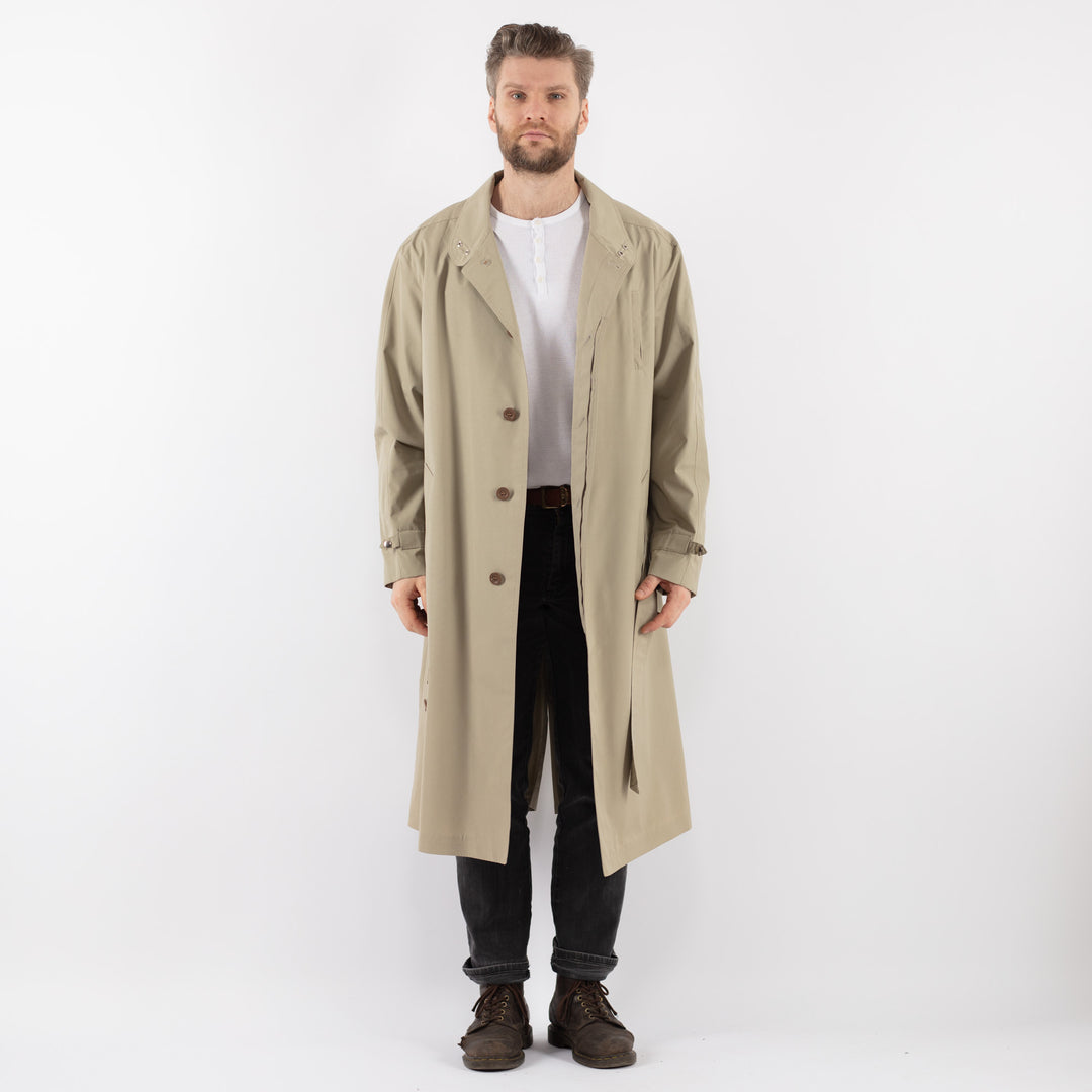 Vintage 70's Men Mac Coat in BeigeZ945
