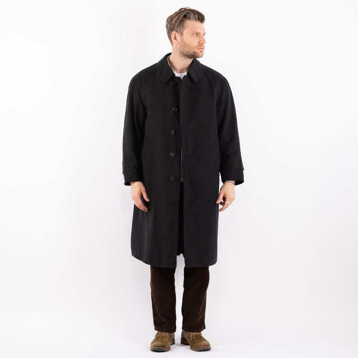 Vintage 80's Men Wool Coat in GrayZ1634