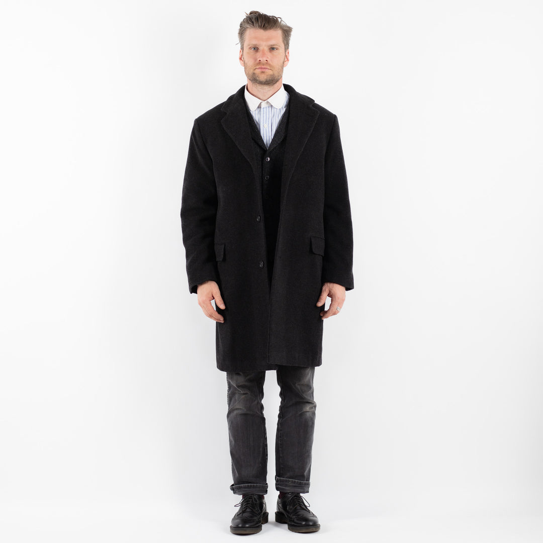 Vintage 00's Men Wool Blend Coat in GrayZ1751