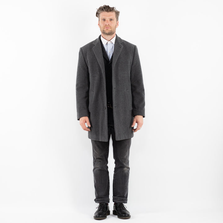 Vintage 90's Men Wool Blend Coat in GrayZ1756
