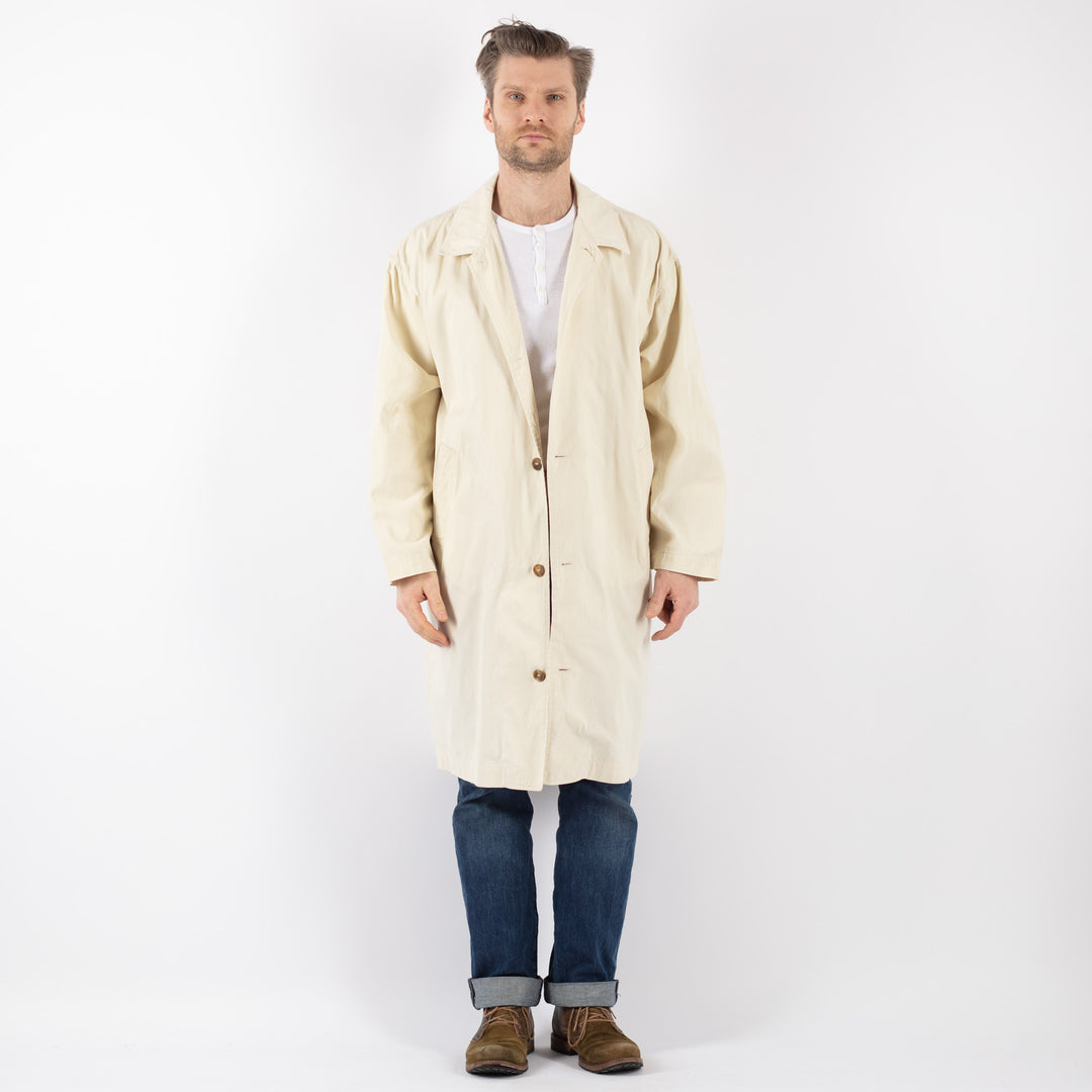 Vintage 90's Men Mac Coat in BeigeZ1215