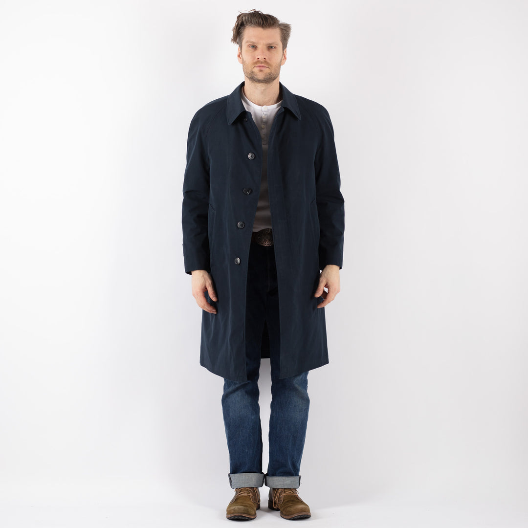 Vintage 70's Men Mac Coat in BlueZ1217