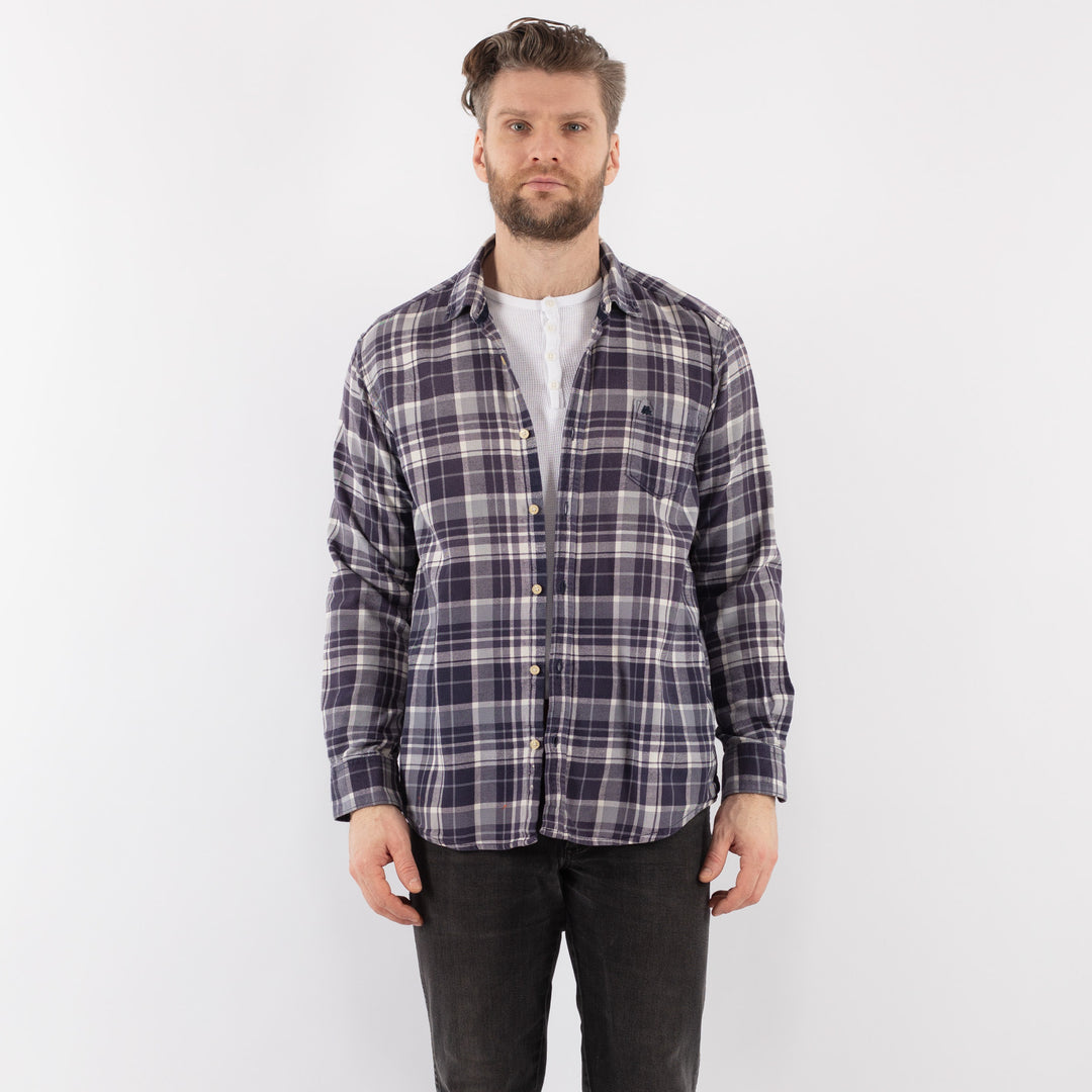 Vintage 00's Men Long Sleeve Shirt in BlueZ971