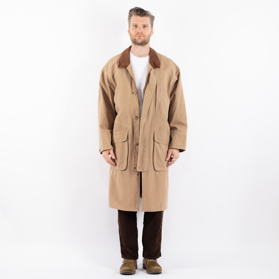 Vintage 90's Men Mac Coat in BeigeZ1657