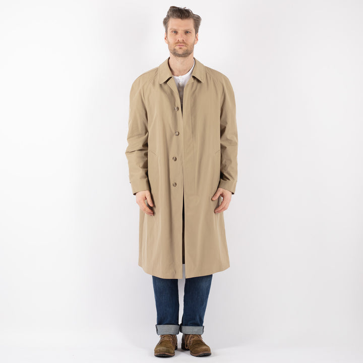 Vintage 90's Men Mac Coat in BeigeZ1222