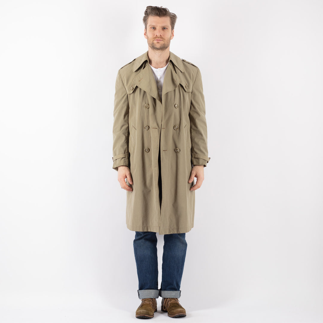 Vintage 70's Men Trench Coat in BeigeZ1223