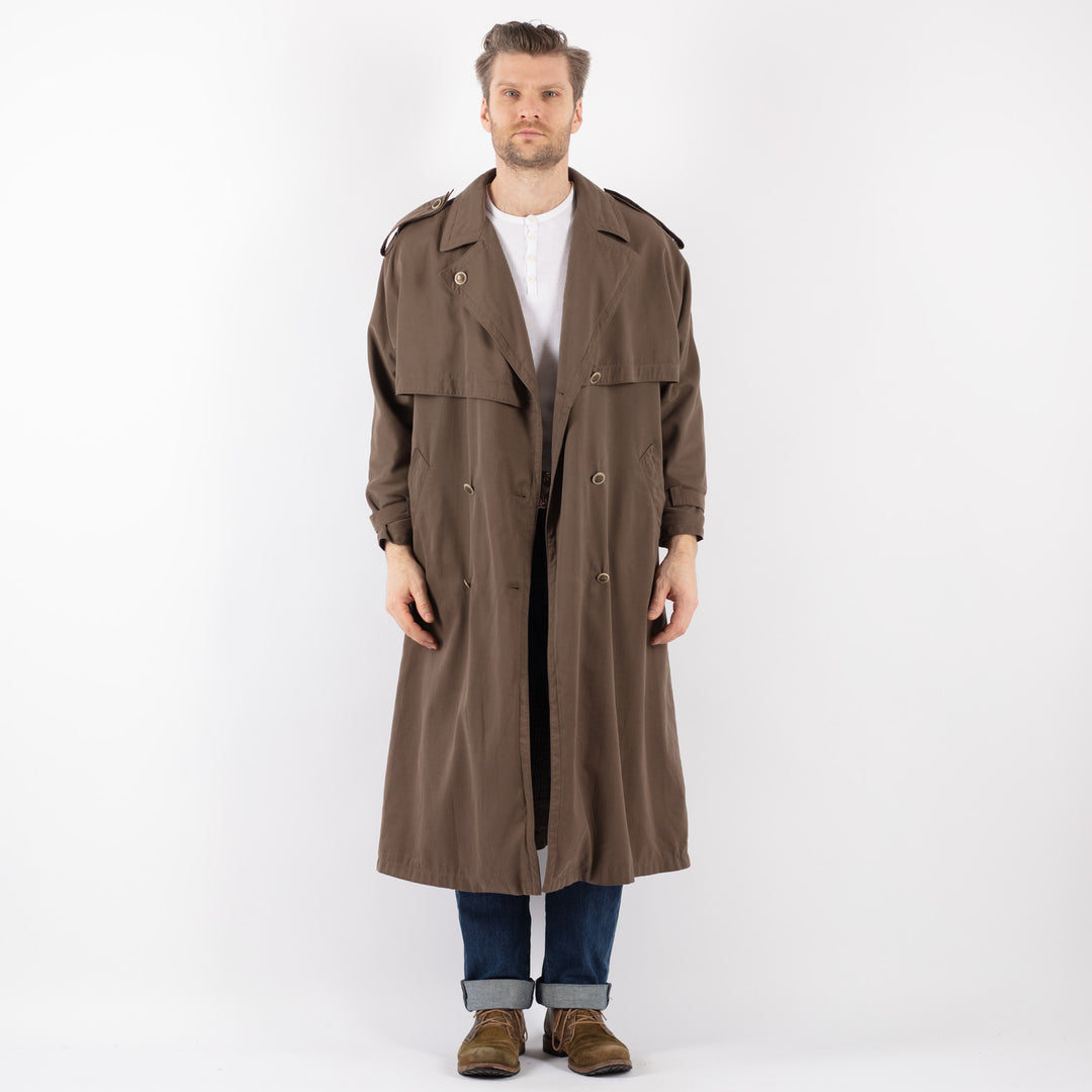 Vintage 70's Men Trench in BrownZ1227