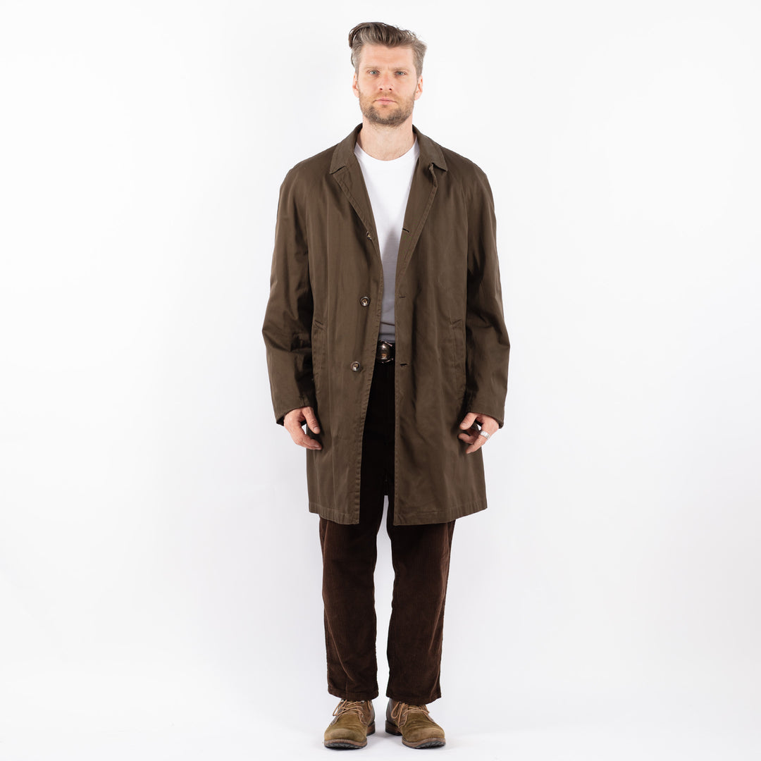Vintage 70's Men Mac Coat in BrownZ1666