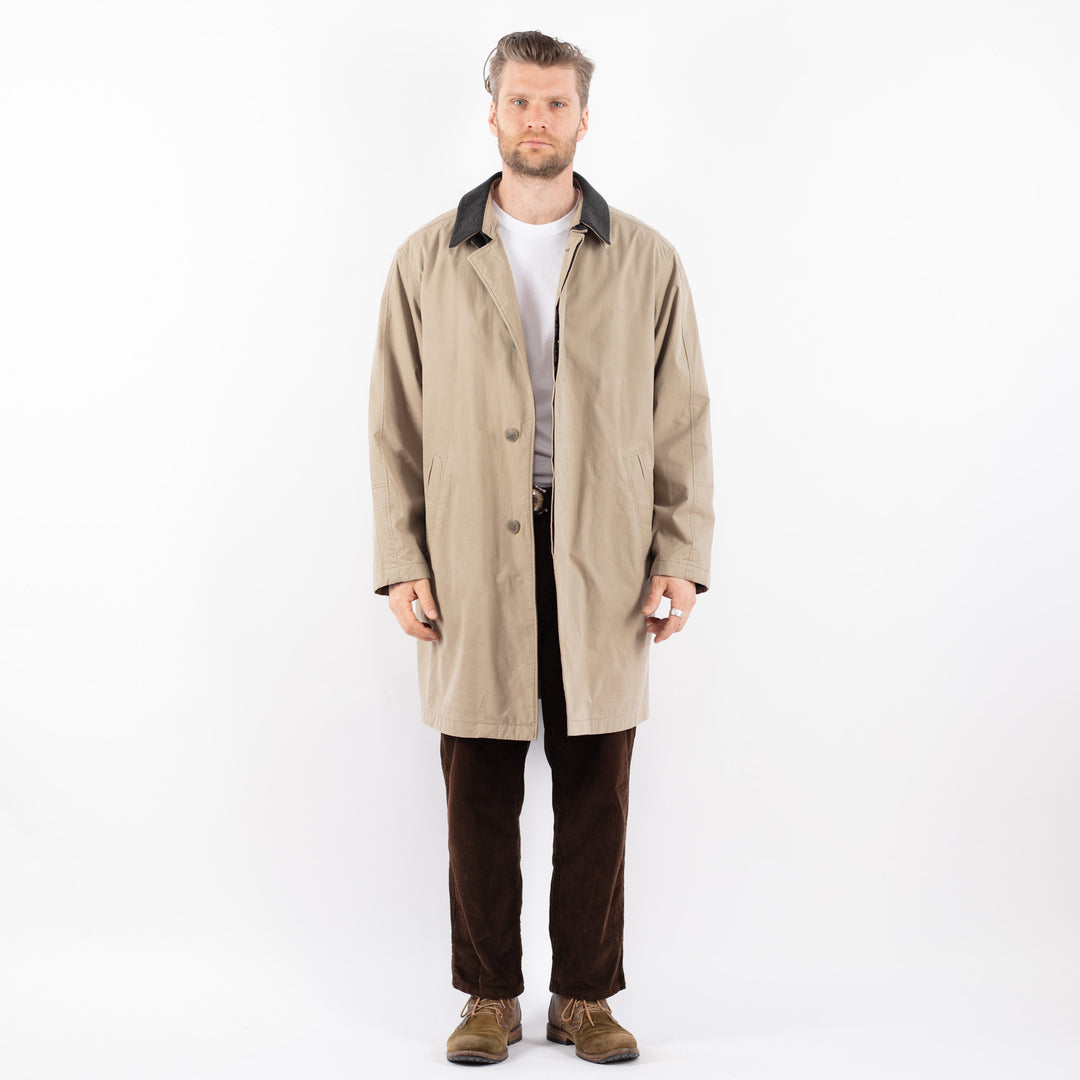 Vintage 90's Men Mac Coat in BeigeZ1668