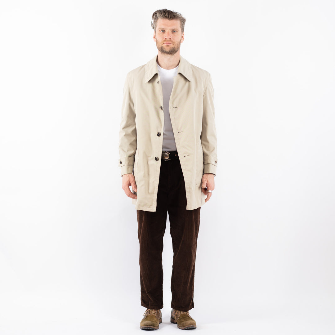 Vintage 70's Men Trench Coat in BeigeZ1669
