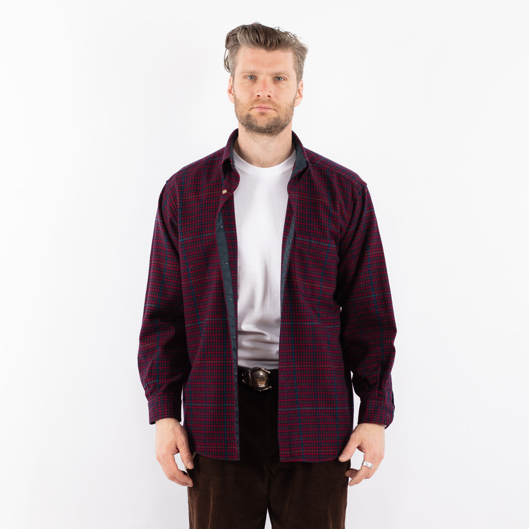 Vintage 90's Men Plaid Flannel Shirt in MultiZ1670