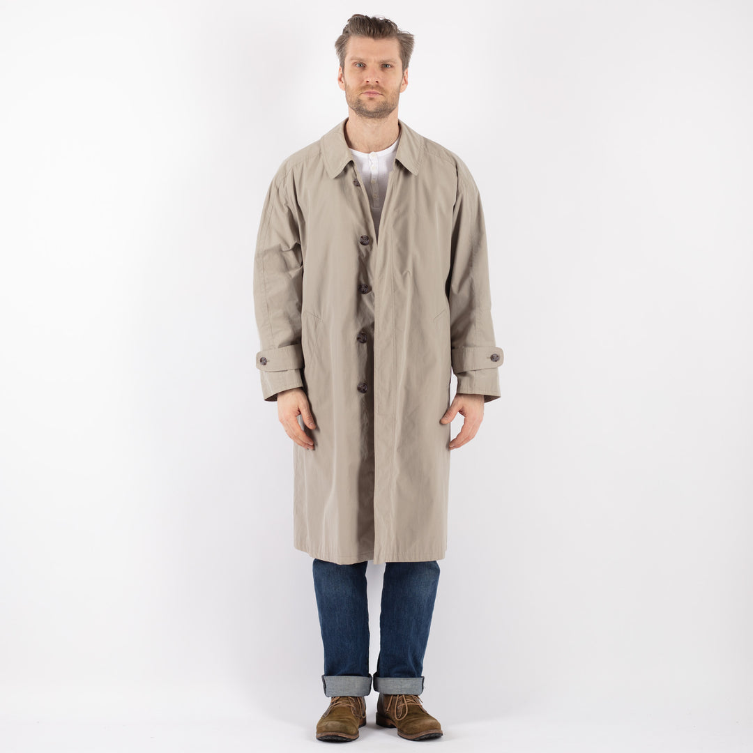 Vintage 70's Men Mac Coat in BeigeZ1235