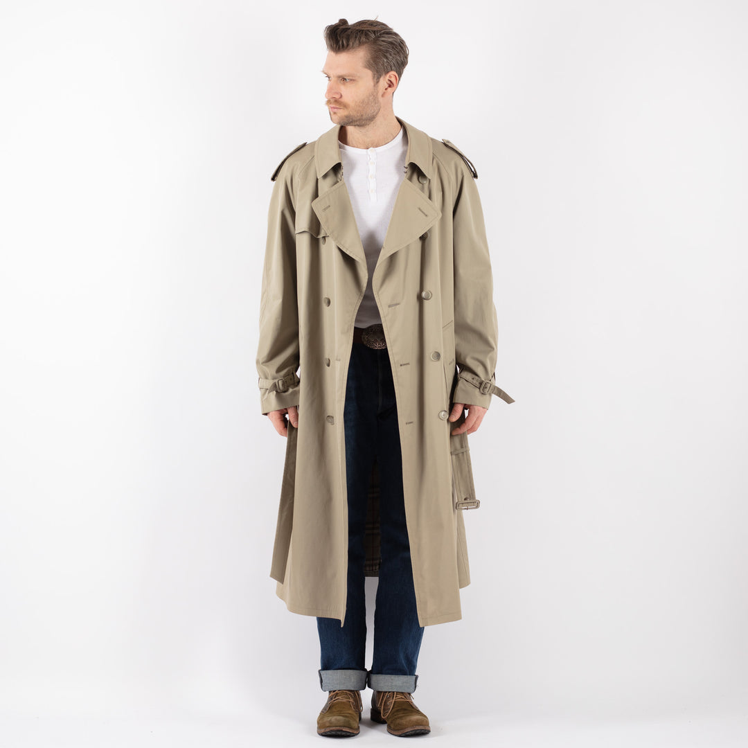 Vintage 70's Men Trench Coat in BeigeZ1236